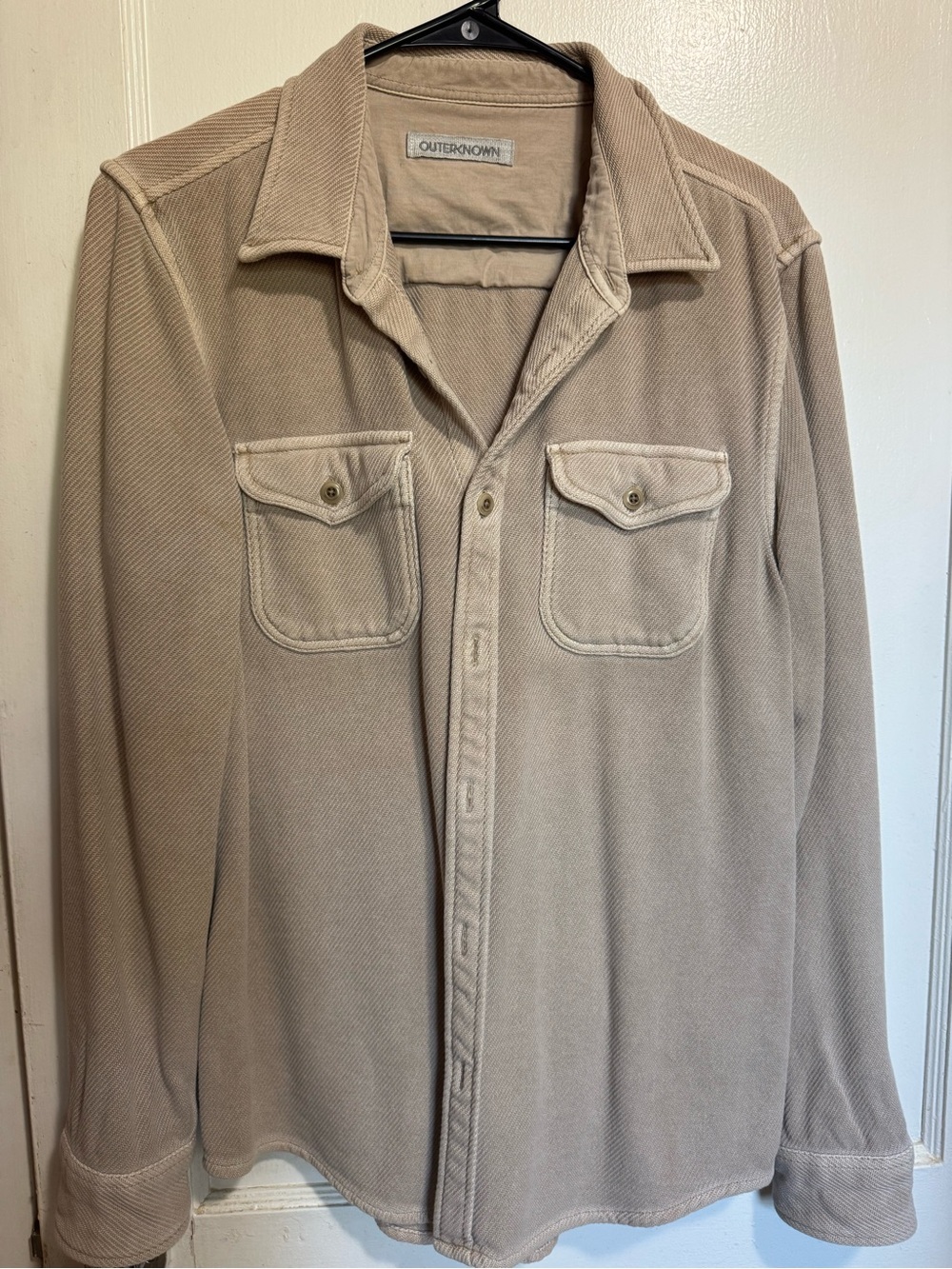Outerknown Men's Light Beige Shirt Jacket